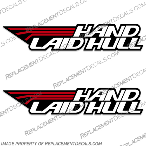 Javelin Hand Laid Hull Boat Decals (Set of 2) javelin, hand, laid, hull, hand laid hull