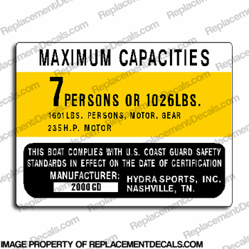 Boat Caution Warning Decal MRP 1743504 sticker - label