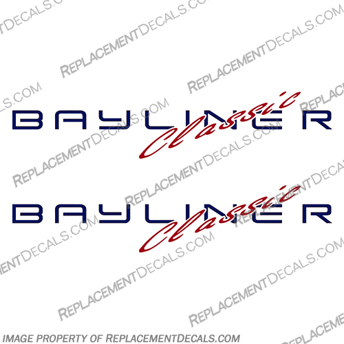 Bayliner Classic Boats Logo Decals - 2 Color Bayliner, Marine, Boat, Classic, 2 Color, 2, color, any color, any, custom