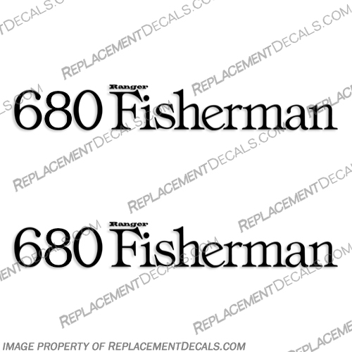 Ranger 680 Fisherman Decals (Set of 2) - Any Color!  boat, decals, ranger, 680, fisherman, 1994, stickers, decal, kit, decals, set,