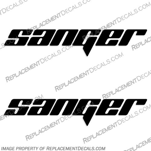 Sanger Boat Decals (Style 1) Set of 2 - Any Color! Sanger, Boat, Decal, Decals, Style, Style 1, 1, Set of 2, Any, Color, Any Color