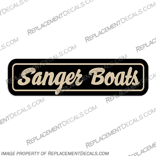 Sanger Boat Decal (Style 3) - Any Color! Sanger, Boat, Decal, Style, Style 2, 2, Set of 2, Any, Color, Any Color, 3, style 3,