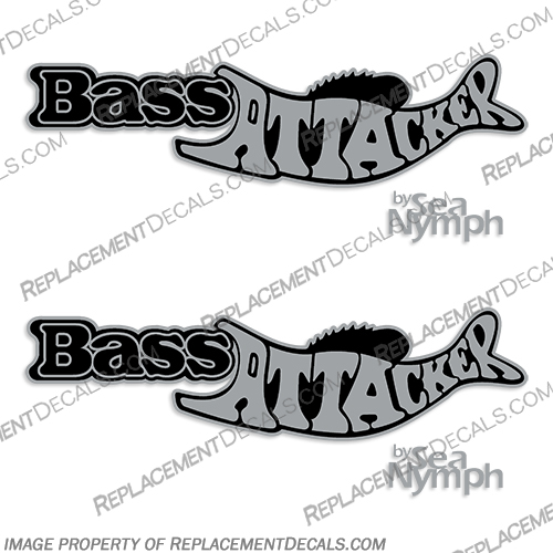 Bass Attacker by Sea Nymph Boat Decals - Any Color! Bass, Attacker, Bass Attacker, by, Sea Nymph, Sea, Nymph, Boat, Decal, Decals, Any Color