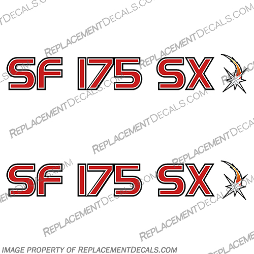 Skeeter SF 175 SX Starfire Decal Bass Boat Logo Decals (Set of 2)   star fire, star, fire, INCR10Aug2021, sf, 175, sf175, sf 175, skeeter, sx