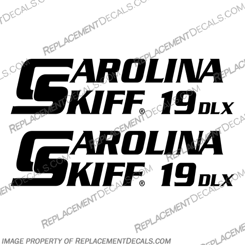 Carolina Skiff 19 DLX Boat Decals - (Set of 2) Any Color!   boat, logo, decal, carolina, skiff, 19dlx, dlx, 19, carolinaskiff, 19_dlx, boats, sticker, kit, set, of, decals,for, hull