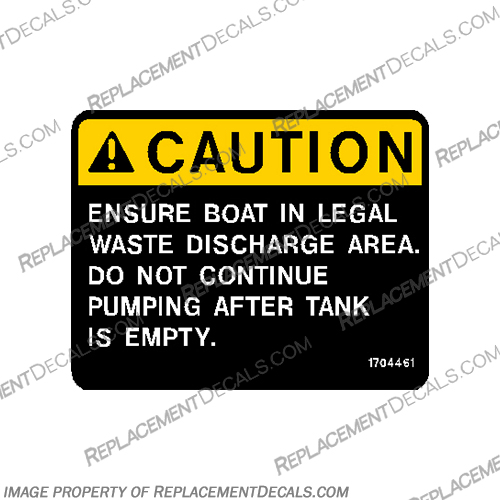 Warning /Caution Decal - "Ensure Boat In Legal..." - 1704461 warning, caution, decal, sticker, single, ensure, boat, legal, 1704461, safety, 