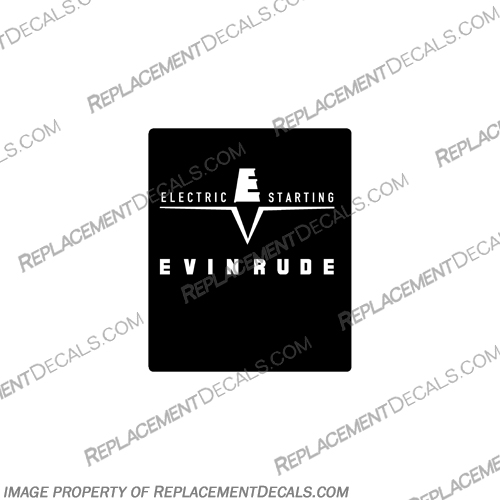 Evinrude Electric Starting Decal   evinrude, lark, 35, engine, ship, master, ship master, shiftmaster, shift master, shift-master, 62, controller, control, johnson, electric, start, starting, ignition, 