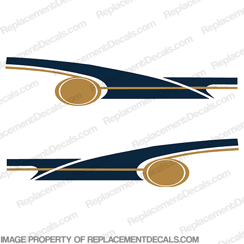 Grady White Style Stripes - Dark/Navy Blue boat, decals, grady, white, style, side, stripe, sections, 306, bimini, 2006, stickers, Fisherman, Stripes, Dark, Navy, Blue, Navy Blue, Dark Navy Blue, Gold