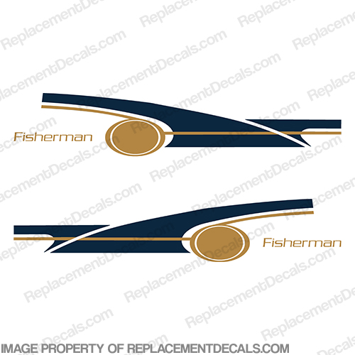 Grady White Fisherman Style Stripes - Dark/Navy Blue boat, decals, grady, white, style, side, stripe, sections, 306, bimini, 2006, stickers, Fisherman, Stripes, Dark, Navy, Blue, Navy Blue, Dark Navy Blue, Gold