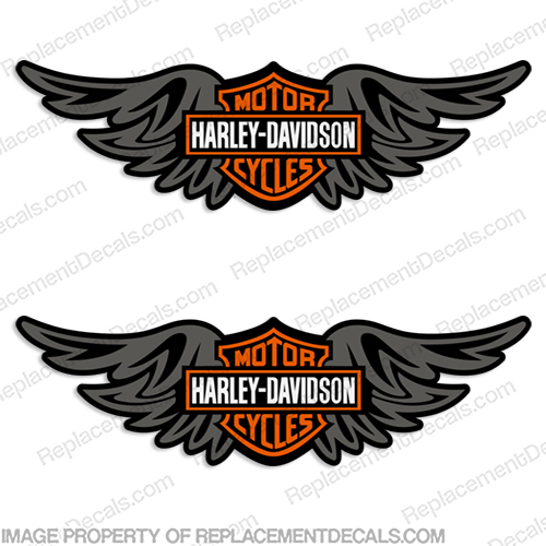 Harley Davidson Tribal Fuel Tank Wing Decals (Set of 2)