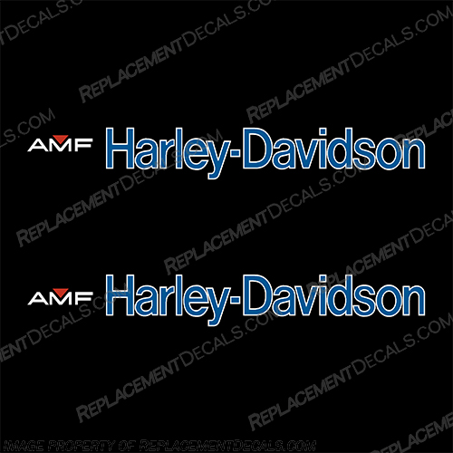 AMF Harley Davidson Tank Decals 61134-77 - 1977 BLUE Harley, Davidson, Harley Davidson, Lowrider, harley, davidson, decals, xlh, flh, fxe, fxs, 61134-77, gas, tank, stickers, 1977, 77, amf, AMF, blue