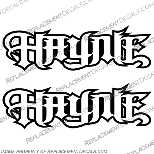 Haynie Boats Hull Logo Decals - 2 Color!  Haynie, Boat, Boats, Hull, Logo, Decal, Decals, 2, Color, 2 Color, Any Color, Any, Custom Color, Custom, Hanie