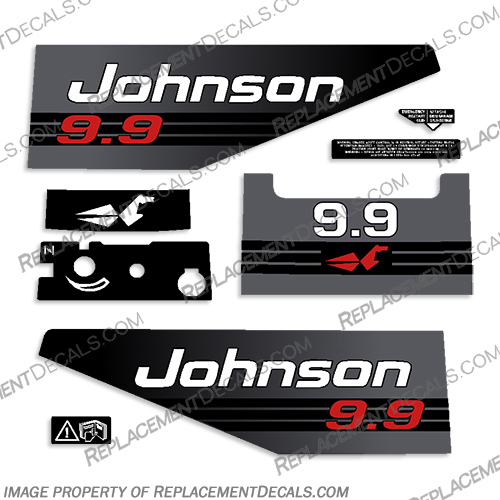 Johnson 9.9hp Decals - 1992  15 hp, 1992, 92, 9.9, 9.9 HP, 1993, 1994