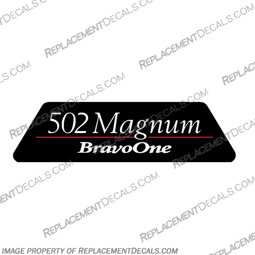 Mercruiser 502 Magnum Bravo One Flame Arrestor Single Decal mercruiser, mer, cruiser, 502, magnum, bravo, one, BravoOne, flame, arrestor, decal, kit, stickers, decals, 