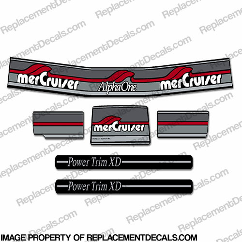 2019 2020 Mercury Mercruiser Racing XR drives Bravo One decals - New  Performance Graphics decal set - sterndrive stickers