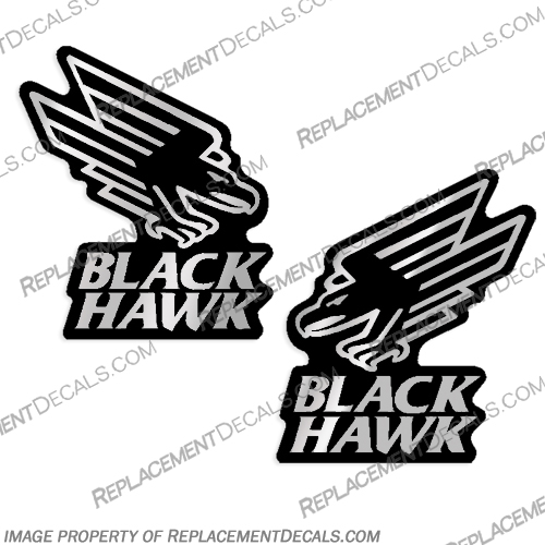 Mercruiser Black Hawk Decals (Set of 2) INCR10Aug2021