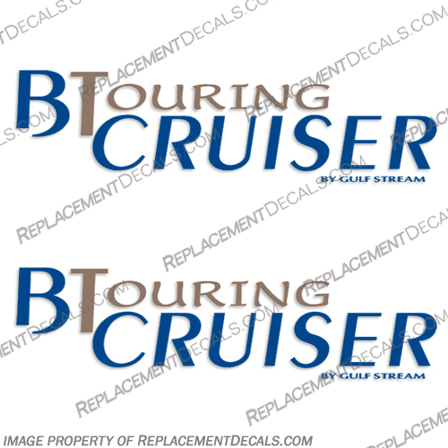 Gulfstream BT-B Touring Cruiser RV Decal Kit (Set of 2) gulf, stream, gulf-stream, b, touring, btouring, gx2, bt, cruiser, 2003, bt, BT, rv, decals, decal, sticker, motorhome, travel, trailer, set of 2 