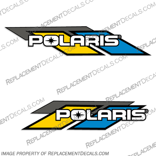 Polaris by Livin Lite 2014 RV Decal  polaris, by, livin, lite, 2014, rv, decal, sticker, logo, camper, motorhome,  5th wheel, 5th, wheel, trailer, travel, yellow, blue