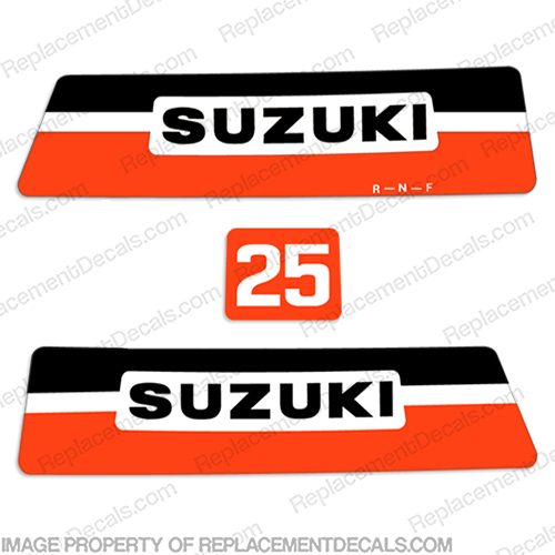 Suzuki 25hp (DT25) Decal Kit - 1970s