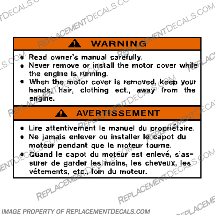 Boat Caution Warning Decal MRP 1743504 sticker - label