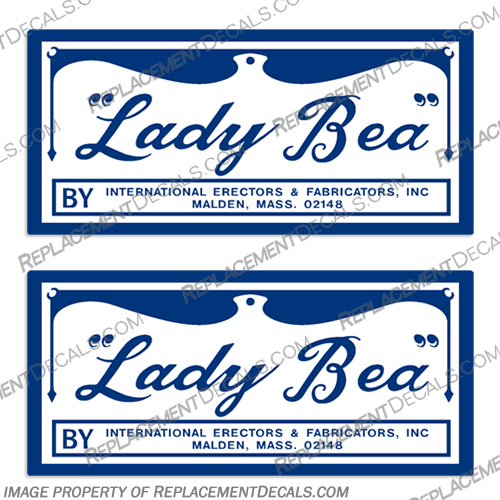 Lady Bea Trailer Decals (Set of 2) 