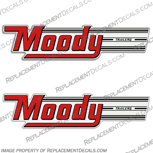 Moody Trailer Decals (Set of 2)  gator, trailer, decals, sticker, set, of ,2, style, 3, decal, boat, moody, trailers