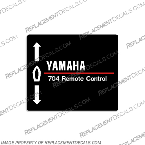 Yamaha "704 Remote Control" Decal  yamaha, single, number, 704,  remote, control, throttle, decal, logo, sticker, outboard, 