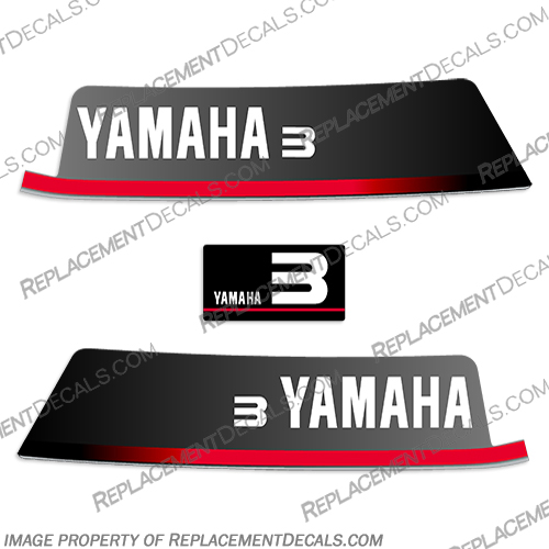 1993 Yamaha 3hp Decal Kit  84, 4, 85, 86, 87, 88. 89, 90, 91, 92, 93, 94, 95, 96, 97, yamaha, 3hp, boat, motor, stickers, set, decals, outboard, 3MSHR